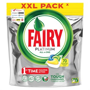 Капсулы для посудомоечной машины Fairy "Platinum. All in 1. Лимон", 70шт. R280240