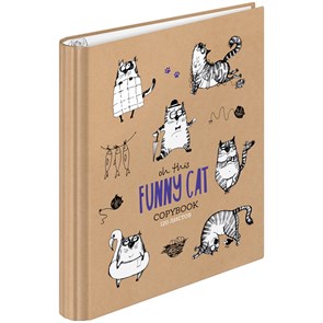 Тетрадь на кольцах А5, 120л., 7БЦ, ArtSpace "Рисунки. Funny cats", глянцевая ламинация R321619