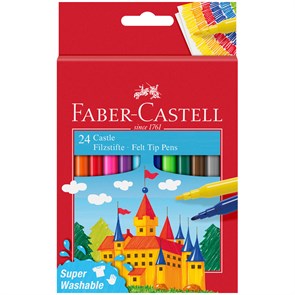 Фломастеры Faber-Castell "Замок", 24цв., смываемые, картон, европодвес R315948