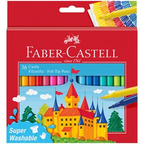 Фломастеры Faber-Castell "Замок", 36цв., смываемые, картон, европодвес R315949