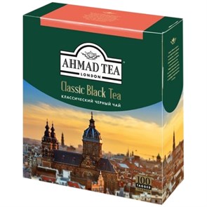 Чай Ahmad Tea "Классический", черный, 100 пакетиков по 2г R254986