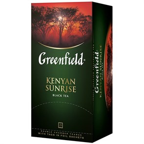 Чай Greenfield "Kenyan Sunrise", черный, 25 фольг. пакетиков по 2г R159077