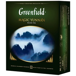 Чай Greenfield "Magic Yunnan", черный, 100 фольг. пакетиков по 2г R260726