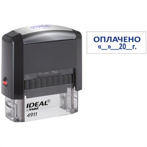 Штамп Ideal "ОПЛАЧЕНО, дата" 38*14мм (161489) R313621