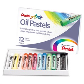 Пастель масляная Pentel, 12 цветов, картон. упаковка R154944