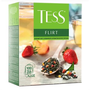 Чай Tess "Flirt", зеленый, 100 фольг. пакетиков по 1,5г R349657