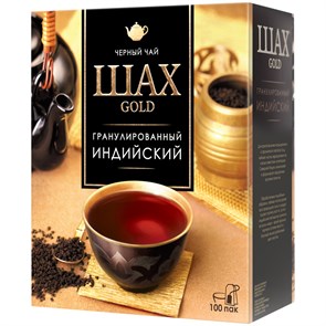 Чай Шах Gold, черный, индийский, 100 пакетиков по 2г R314427