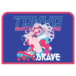 Папка для тетрадей 1 отделение, ArtSpace "Tokyo brave", А5, пластик, на молнии R380274