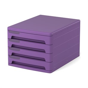 Файл-кабинет 4-секционный пластиковый ErichKrause® Iris, фиолетовый EK58077