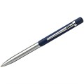 Ручка шариковая Luxor "Gemini" синяя, 1,0мм, корпус синий/хром, кнопочный механизм - фото 156440