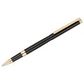 Ручка-роллер Delucci "Classico", черная, 0,6мм, корпус черный/золото, подарочн. уп. - фото 158270