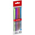 Ручка шариковая Berlingo  Tribase Neon  синяя, 0,7мм, корпус ассорти, 5шт., пакет с европодвесом - фото 160910
