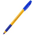 Ручка шариковая Cello "Tri-Grip yellow barrel" синяя, 0,7мм, грип, штрих-код - фото 161138