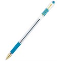 Ручка шариковая MunHwa MC Gold голубая 0,5мм, грип,  штрих-код - фото 161779