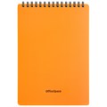 Блокнот А5 60л. на гребне OfficeSpace "Neon", оранжевая пластиковая обложка - фото 175166