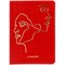 Обложка для паспорта OfficeSpace "Life line", кожзам гладкий, красный, тиснение фольгой - фото 212890