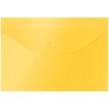 Папка-конверт на кнопке OfficeSpace  А4, 120мкм, желтая - фото 219549