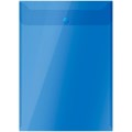 Папка-конверт на кнопке OfficeSpace  А4, вертикальная, 150мкм, полупрозрачная, синяя - фото 219559