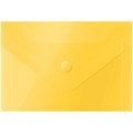 Папка-конверт на кнопке OfficeSpace, А7 (74*105мм), 150мкм, желтая - фото 219576