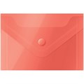 Папка-конверт на кнопке OfficeSpace, А7 (74*105мм), 150мкм, красная - фото 219578