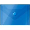 Папка-конверт на кнопке OfficeSpace, А7 (74*105мм), 150мкм, полупрозрачная, синяя - фото 219579