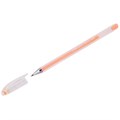 Ручка гелевая Crown "Hi-Jell Pastel" оранжевая пастель, 0,8мм - фото 229331