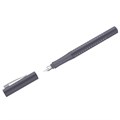 Ручка перьевая Faber-Castell "Grip 2010", синяя, F=0,6мм, трехгран., бархатный серый корпус - фото 230429