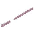 Ручка перьевая Faber-Castell "Grip 2010", синяя, М=0,75мм, трехгран., дымчато-розовый корпус - фото 230440