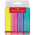 Набор текстовыделителей Faber-Castell "46 Superfluorescent+Pastel" 2 флуоресц.цв.+2 пастел.цв., 1-5м - фото 237545