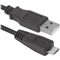 Кабель Defender USB08-06 USB2.0 (A) - microUSB (B), 1,8м, черный - фото 249085
