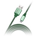 Кабель Smartbuy iK-12NS, USB2.0 (A) - microUSB (B), в оплетке, 2A output, 1м, зеленый - фото 249097