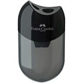 Точилка пластиковая Faber-Castell, 2 отверстия, контейнер, черная - фото 250012