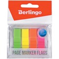 Флажки-закладки Berlingo 45*12 мм, 20л*4 неоновых цвета, в диспенсере, европодвес - фото 251082