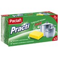 Губки для посуды Paclan "Practi Maxi", поролон с абразивным слоем, 3шт. - фото 266940
