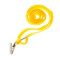 Шнурок для бейджей OfficeSpace, 45см, металлический клип, желтый - фото 272750