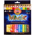 Карандаши с многоцветным грифелем Koh-I-Noor "Magic", 13цв., утолщенные, заточен., картон, европод. - фото 279588