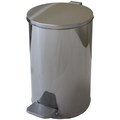 Ведро-контейнер для мусора (урна) Титан, 10л, с педалью, круглое, металл, хром - фото 286483