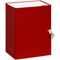 Короб архивный с завязками OfficeSpace разборный, БВ, 150мм, красный, клапан МГК - фото 289196