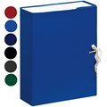 Короб архивный с завязками OfficeSpace разборный, БВ, 80мм, синий, клапан МГК - фото 289219