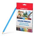 Цветные карандаши деревянные ErichKrause шестигранные, грифель 3 мм, 18 цветов (в коробке с европодв - фото 332038