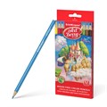 Цветные карандаши пластиковые ArtBerry® трехгранные, грифель 3 мм, 12 цветов (в коробке с европодвес - фото 332054