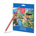 Цветные карандаши деревянные ArtBerry® Premium шестигранные, грифель 3 мм, 24 цвета (в коробке с евр - фото 332122