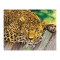 Алмазная мозаика ТРИ СОВЫ "Леопард", 30*40см, холст, картонная коробка с пластиковой ручкой - фото 352768