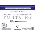 Альбом для акварели 25л., 18*24, на склейке Clairefontaine "Fontaine Demi-satin?", 300г/м2, горяч.пр - фото 354468