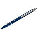 Ручка шариковая Luxor "Window" синяя, 1,0мм, корпус синий/хром, кнопочный механизм - фото 356642