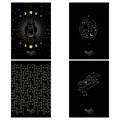 Тетрадь 80л. А5, клетка на гребне MESHU "Black cat", двойная обложка, матовая ламинация, тиснение ф - фото 364149