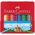 Карандаши цветные Faber-Castell, 24цв., заточен., метал. кор. - фото 368245