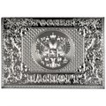 Обложка для паспорта OfficeSpace "Россия", кожа, тиснение, серебряный металлик - фото 368920