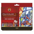 Карандаши цветные художественные Koh-I-Noor "Polycolor 3834", 24цв., заточен.+ точилка+2 ч/гр. кар. - фото 370570