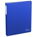 Папка с 80 вкладышами Berlingo "Soft Touch", 35мм, 800мкм, синяя, с внутр. карманом - фото 370626